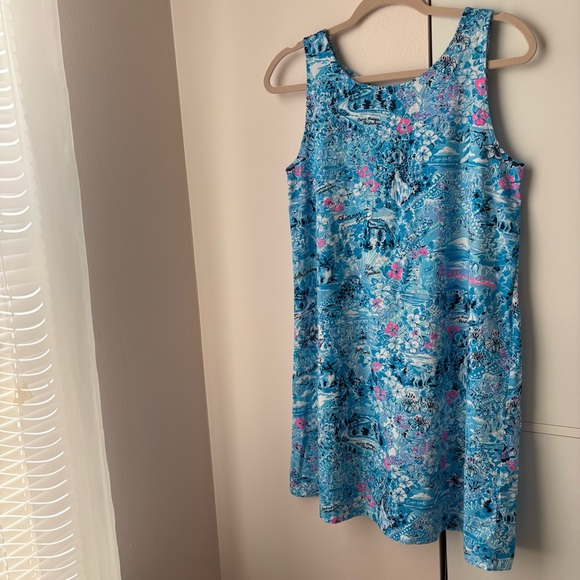 Lilly Pulitzer Kristen Dress Loves NC Blue Peri Print Medium NWOT - Picture 2 of 2